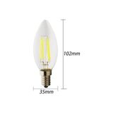 Esmo Home Rustik LED Filament Ampul 4 Watt E14 Duy Sarı Işık Dekoratif Aydınlatma (1, Şeffaf Cam C35) - 1 - 10 W - Amber
