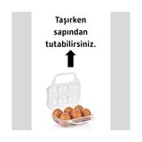 Esmo Home Saplı 6'lı Yumurta Taşıma Kutusu, Plastik Buzdolabı Için Yumurtalık Pikniklik Pratik Yumurta Taşıma Kabı (Şeffaf, 1 Adet) - Kestane Akaju - Option-1