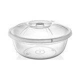 Esmo Home Şeffaf Plastik Hamur Leğeni, Kapaklı, (24 Litre) - 0 Siyah - Option-1
