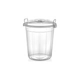 Esmo Home Şeffaf Plastik Kilitli Erzak Saklama Kutusu, Bakliyat ve Un Saklama Kabı (50 L) - 0 Siyah - Option-1