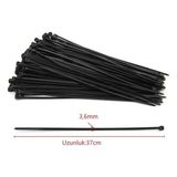 Esmo Home Sekatech 3,6X370 Siyah 37CM Kablo Bağı Plastik Cırt Kelepçe TOPLAYICI-100 Adet - Option-1 - 0 - Siyah