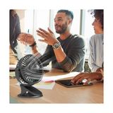 Esmo Home Sıkıştırmalı Şarj Edilebilir 3 Kademe Taşınabilir Kıskaçlı Mini Fan Sessiz Vantilatör Soğutma - 001-Siyah
