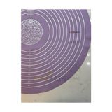 Esmo Home Silikon Pişirme Pasta Mat Seti, Ölçülerle Hamur Açma Seti Silikon Yapışmaz Mat, Pasta, Kabuk, Kurabiye, Ekmek, Hamur Işleri, Makarna Için Mutfak Tezgah Matı Yuvarlak, Ölçülü (Mor) - Option-1 - 001-Renkli