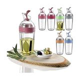 Esmo Home Sızdırmaz Yağdanlık Sosluk Sirke Şişesi 350ML Dekoratif Renkli Ayçiçek Yağı Sıvı Yağ Yağlık Damlatmaz Kapaklı Estetik (Mavi) - 0 - Siyah - Option-1