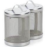 Esmo Home Smartizi 2'li Ince Örgü Tel Süzgeç Seti (7 x 6.5 Cm) - Paslanmaz Çelik Çaydanlık ve Kupa Filtresi (2 Adet) - Option-1