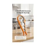 Esmo Home Smartizi Ergonomik Kavanoz ve Şişe Açacağı - Zayıf Eller ve Artrit Için Kaydırmaz Çoklu Kapak Açıcı - 1BW-Beyaz