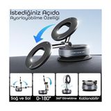 Esmo Home Sogud Magsafe Manyetik Araç Telefon Tutucu Vakumlu Vantuzlu, 360° Döner Telefon Standı, Güçlü N52 Mıknatıs, Cam ve Masa Uyumlu Araç Içi Telefon Tutucu, Tüm Telefonlar - Option-1 - 000-Siyah