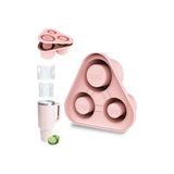 Esmo Home Stanley Premium Buz Kalıbı, Buzluk, Pembe, Silikon, 3 Bölmeli, Numaralı Tasarım, Kokteyl ve Içecekler Için - Option-1 - 001-Renkli