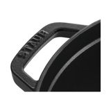 Esmo Home Staub Dökme Demir Kızartma Tavası/güveç, Yuvarlak 16 Cm, 1,2 L, Siyah - Kestane Akaju - Option-1