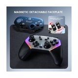 Esmo Home Super Gaming Controller For Pc/switch/ios/, Hall Effect Stick & Trigger, Rubberized Grips, Rgb Lighting, Swappable Abxy, Detachable Faceplate, 1000MAH With Charging - Option-1 - 001-Renkli