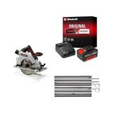 Esmo Home Te-Cs 18/190 Li Bl - Solo, Kömürsüz Akülü Daire Testere + 18V 4,0 Ah Pxc Starter Kit, Akü ve Şarj Cihazı + Alüminyum Daire Testere Rayı 2X1000 mm - Ahşap - Option-1