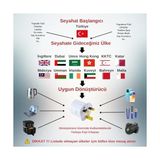 Esmo Home Tek-Iş 529630 Ingiliz Erkek Fişli Seyahat Adaptörü Ingiltere Arabistan Umre Hac Fişi Çevirici Priz Dönüştürücü - 1 Adet - Ahşap