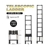 Esmo Home Teleskopik Merdiven, 6,5 Ft Rıkade Alüminyum Teleskopik Merdiven, Kaymaz Ayaklı, Taşınabilir Uzatma Merdiveni, Ev ve Dış Mekan Çalışmaları Için, 149,7 kg Kapasite - Option-1