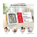 Esmo Home TP50 Dijital Termo-Higrometre, Iç Mekan Termometresi, Higrometre, Sıcaklık ve Nem Ölçer, Oda Iklimi Kontrolü, Oda Havası Kontrolü, Klima Monitörü Için - 02Y-Yeşil