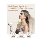 Esmo Home Uklıss 7'si 1 Arada Saç Kurutma Fırçası, Kıvırcık ve Bukleli Saçlar Için Difüzörlü 110000 Rpm Profesyonel Iyonik Fırça, Salon Kalitesinde Şekillendirme Için Saç Kurutma Makinesi, Beyaz Altın - Ahşap
