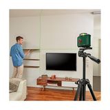 Esmo Home & Universallevel 360 Set Çapraz Çizgi Lazeri (24M Çalışma ALANI,360° Yatay Çizgi ile Hizalama, +- 0,4 mm Hassasiyet, 4 Sn. Nivelman Süresi, 4 x Aa Pil, Tt 150, Koruma Çantası) - Gri
