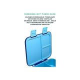 Esmo Home Vagonlife Bento 1000ML Lunchbox Tek Katlı 3 Bölmeli Kulplu Abs Plastik Çocuk Sefer Tası Yemek Kutusu (Lacivert) - Kestane Akaju - Option-1