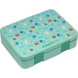 Esmo Home Vagonlife Bento 1300ML Lunchbox Tek Katlı 4 Bölmeli Abs Plastik Çocuk Sefer Tası Yemek Kutusu (Yeşil) - Kestane Akaju - Option-1