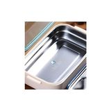 Esmo Home Vagonlife Bento 1600ML Lunchbox 2 Katlı Çelik Sefer Tası Yemek Kutusu (Lacivert) - Kestane Akaju - Option-1