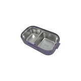 Esmo Home Vagonlife Bento 550ML Lunchbox Tek Katlı Çelik Sefer Tası Yemek Kutusu (Mor-Gri) - Kestane Akaju - Option-1