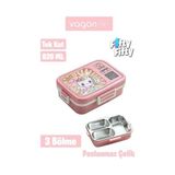 Esmo Home Vagonlife Lunch Box 820 ml Tek Kat Üç Bölmeli Sos Kaseli Yeni Nesil Sefer TASI-FFLBOX10283 - Kestane Akaju - Option-1