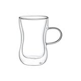 Esmo Home Vetro Borosilikat Çift Camlı Kulplu Çay Bardağı 150ML (2AD) - Option-1 - 0 - Siyah