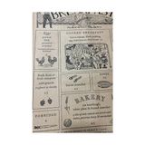 Esmo Home Vintage Desenli Kahvaltı Servis Kağıdı, 50 Adet, Kağıt, 37X28 Cm, Kahvaltı ve Sunum Için, Gıda Güvenli - Option-1 - 51R-Turuncu