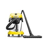 Esmo Home Wd 3-18 Akülü Islak/kuru Elektrikli Süpürge, Filtre, Derz ve Islak/kuru Başlığı Dahil, 225 Watt, Plastik Hazne: 17 L, Hortumu: 2 M, Pilsiz, Şarj Cihazı Yok, Sarı - 1BW-Beyaz - Option-1