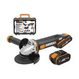 Esmo Home Worx WX803 20VOLT 2.0/4.0 Ah. Li-Ion Çift Akülü 125MM Profesyonel Şarjlı Avuç Taşlama - Ahşap