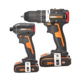 Esmo Home WX925 20VOLT/2.0AH Li-Ion Çift Akülü Kömürsüz Profesyonel Şarjlı Darbeli Matkap + WX265 Kömürsüz Darbeli Tornavida Kombo Set - Option-1