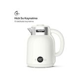 Esmo Home Xenon Smart Akıllı Kettle Paslanmaz Çelik Çift Katmanlı Wi-Fi Mobil Uygulama ile Uzaktan Kontrol Edilebilen Otomatik Kapanma Hızlı Kaynatma Kaçak Akım Korumalı Su Isıtıcı 1.5 Lt (Krem) X7101 - 01-Mavi