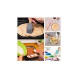 Esmo Home Yenigeldi 3 Adet 21 cm Pastel Renk Bambu Saplı Mini Silikon Pişirme Seti, (Kaşık,fırça,spatula),pastel - Kestane Akaju - Option-1