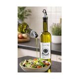 Esmo Home Zeytinyağı ve Ayçiçek Yağı Şişesi Seti, Beyaz Etiket ve Yağdanlık Aparatlı, 750 Ml, 2 Adet, Yeşil Cam Şişe (Standsız, Gri) - 0 - Siyah - Option-1
