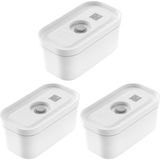 Esmo Home Zwilling Fresh & Save Vakumlu Yemek Taşıma Kabı, S, Plastik, Beyaz-Gri 3lü Paket - 0 Siyah - Option-1
