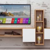 Esmob Kumkuat Tv Ünitesi, Meşe-Beyaz