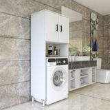 Esmopa Mobilya Çok Amaçlı Banyo Çamaşır Makinası Dolabı Beyaz