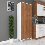 ESMOPA MOBİLYA Çok Amaçlı Kiler Dolabı - Beyaz - Leon Ceviz
