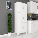 ESMOPA MOBİLYA Çok Amaçlı Kiler, Mutfak, Banyo, Balkon, Ayakkabılık Dolabı - Beyaz - Beyaz