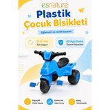 Esnature Plastik Çocuk Bisikleti 3 Tekerlekli Pedallı Mavi 0-6 Yaş 40 kg Taşıma Kapasiteli - Yok