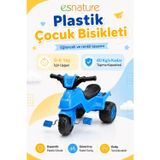 Esnature Plastik Çocuk Bisikleti 3 Tekerlekli Pedallı Mavi 0-6 Yaş 40 Kg Taşıma Kapasiteli