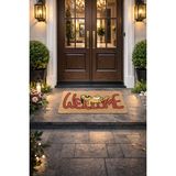 Esnature Sevimli Tembel Köpek Kahverengi Kapı Önü Paspası 45X70 cm - 45 x 70 cm