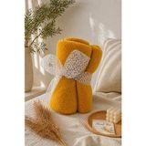 Esnature Wellsoft Peluş Polar Tüylenmez Dört Mevsim Tek Kişilik Kafe Televizyon Battaniyesi 140X190 cm - Sarı
