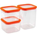 Esnek 3 Boy Silikon Saklama Kabı Turuncu Set SFT006 - Altın - Seçenek 1