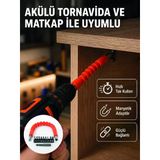 Esnek Bits Uç Seti 12 Parça Adaptörlü Matkap Tornavida Aksesuarı