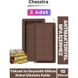 Esnek Bpa Içermez Yüksek Isı Dayanıklı Meşhur Dubai Çikolata Silikon Kalıbı 2 Adet