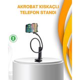 Esnek Gövdeli Mandallı Masaüstü Telefon Tutucu Nemere - Renkli