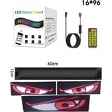 Esnek Katlanabilir Panel Led Cama Yapışır Uygulama İle Kontrol Dijital Tabela Kayar 60Cm 16X96 Led