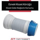 Esnek Klozet Körüğü – Klozet Gider Bağlantı Kada – 110 mm Girişli, Ayarlanabilir Pvc Tahliye Körüğü