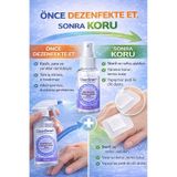 Esnek Nonwoven Yara Örtüsü 9cm 10cm - 10 Adet 50 Ml Antiseptik Sprey Alkol İçermez,
