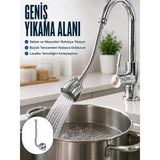 Esnek Spiral Musluk Uzatma Fıskiyesi Su Tasarruflu Ayarlanabilir Musluk Başlığı